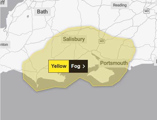 Yellow weather warning for fog on March 5 2025