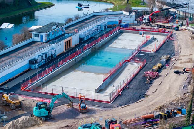 Drone footage has captured the significant progress being made at Hilsea Lido.
Picture: Marcin Jedrysiak
