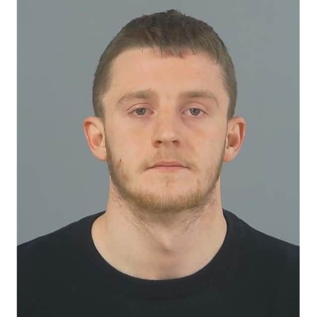 Bradley Law, 23, of Providence Hill in Bursledon, Southampton, received 12 months imprisonment and a six-year football banning order.
