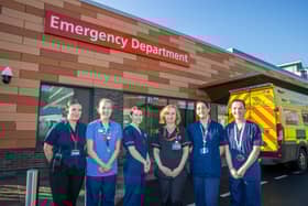 QA Hospital were recognising their first 100 days of the new A&E department 

Pictured - Chloe Richardson, Meg Thompsett, Abi Cliff, Agnieszka Barycka, Kerry Gilbert and Vicky Donnelly