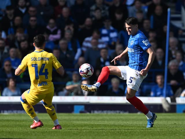 Pompey pair Regan Poole and Marlon Pack impressively shackled free-scoring Leeds in Pompey's 1-0 win. Picture: Graham Hunt/ProSportsImages