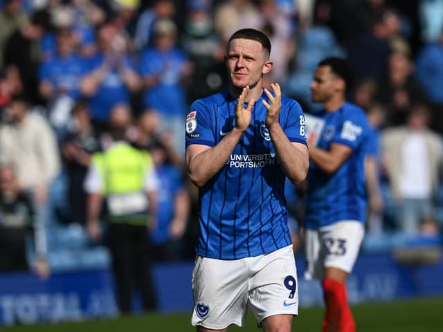 Pompey's Colby Bishop after the Leeds United win. Pic: Graham Hunt/ProSportsImages