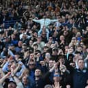 Pompey fans were in full voice as they enjoyed the occasion with John Mousinho's side toppling Championship leaders Leeds United. Pics: Graham Hunt/ProSportsImages