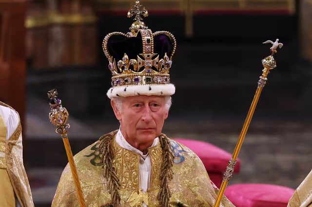King Charles III during the coronation.