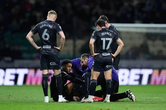 Myles Peart-Harris picked up a back injury against Preston at the start of March