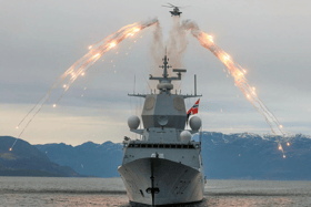 Helicopter crews worked alongside the Norwegian navy - dealing with fires and a simulated crash - while taking part in Exercise Tamber Shield.