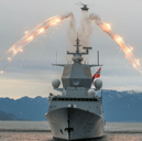 Helicopter crews worked alongside the Norwegian navy - dealing with fires and a simulated crash - while taking part in Exercise Tamber Shield.