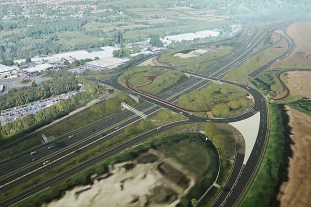 Mock-up of how junction 9 of the M3 at Winchester is expected to look once completed