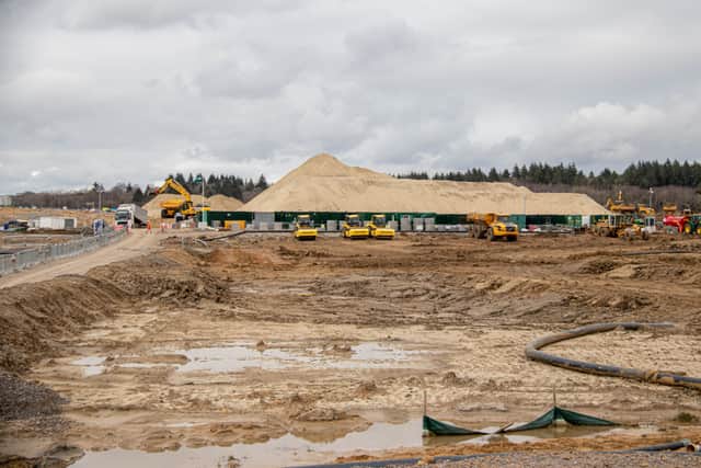 Construction of the water reservoir at Havant Thicket is well underway