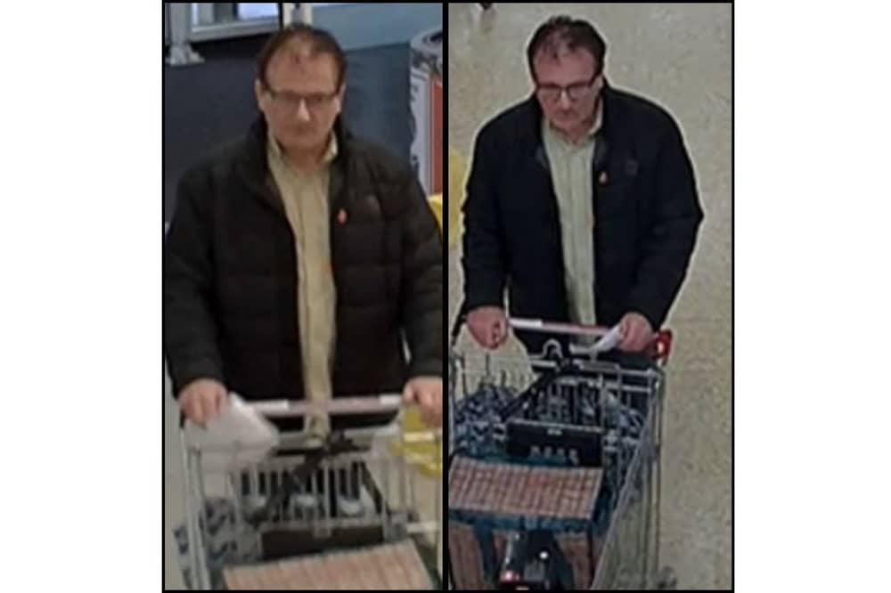 Police have released images of a man they would like to speak to after over £500 worth of Lego products were stolen from Sainsbury's in Hedge End.