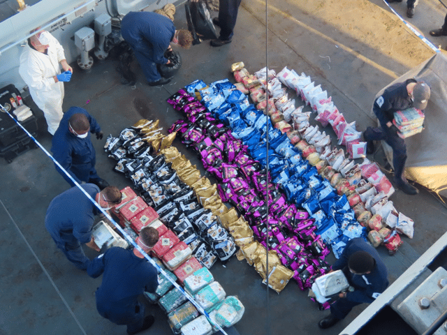 HMS Lancaster, a Royal Navy Type 23 frigate, seized a huge stash of heroin and methamphetamine in the Arabian Sea near Bahrain.