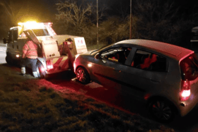 Gosport Police arrested a man on suspicion of drink driving and other offences.