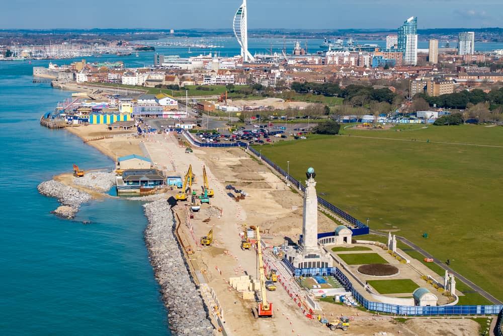 Southsea sea defences are continuing to progress as this stunning picture from Marcin Jedrysiak shows