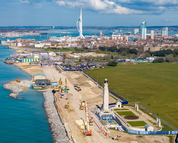 Southsea sea defences are continuing to progress as this stunning picture from Marcin Jedrysiak shows