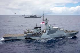 HMS Medway carried out a vital air defence exercise in the Caribbean Sea alongside USS Normandy, as well as other American and Dutch forces.
