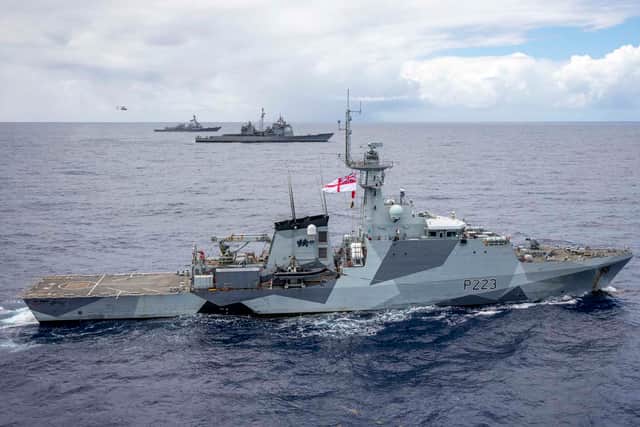 HMS Medway carried out a vital air defence exercise in the Caribbean Sea alongside USS Normandy, as well as other American and Dutch forces.