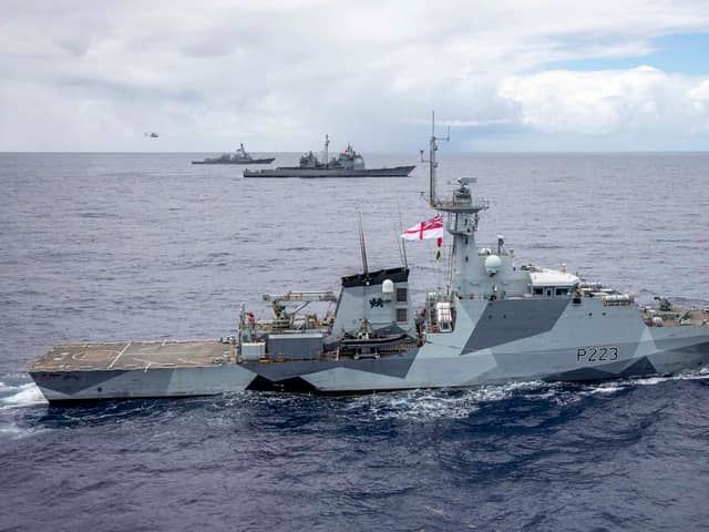 HMS Medway carried out a vital air defence exercise in the Caribbean Sea alongside USS Normandy, as well as other American and Dutch forces.