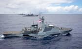 HMS Medway carried out a vital air defence exercise in the Caribbean Sea alongside USS Normandy, as well as other American and Dutch forces.