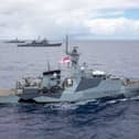 HMS Medway carried out a vital air defence exercise in the Caribbean Sea alongside USS Normandy, as well as other American and Dutch forces.