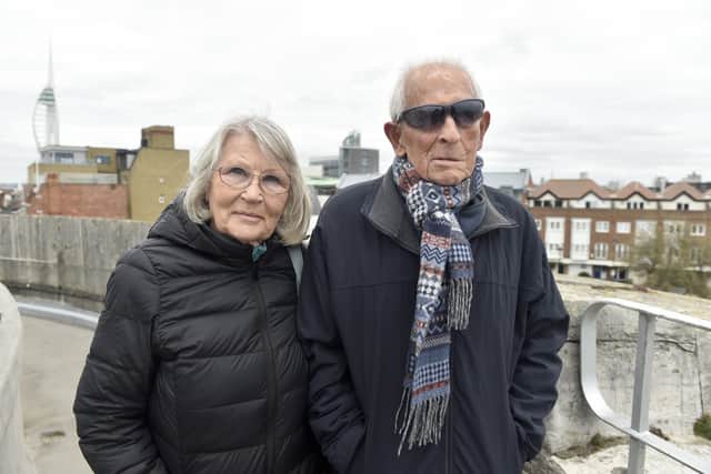 Pictured is: Louise and Chris Hyde, born and raised in Portsmouth, who came to see HMS Prince of Wales.