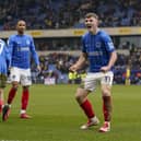 Goal scorer Mark O'Mahony celebrates scoring in Pompey's 2-0 win at Oxford in February. Picture: Jason Brown/ProSportsImages