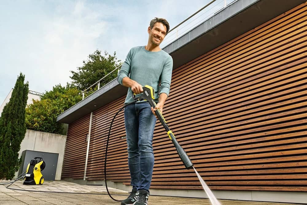 Clearing grime off paving slabs can be a therapeutic spring chore - if you've got a decent pressure washer