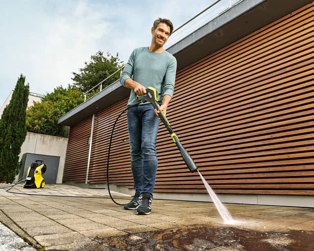 Clearing grime off paving slabs can be a therapeutic spring chore - if you've got a decent pressure washer