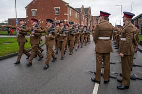 A new Violence Against Women and Girls (VAWG) Taskforce has been created to try and clamp down on criminal sexual behaviour in the armed forces, which has been greeted with criticism by a military lawyer. Pictured are junior soldiers marching in Harrogate before graduation.