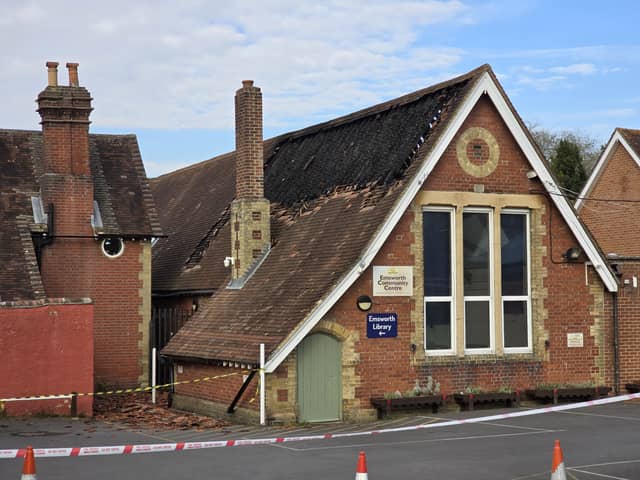 Emsworth Community Centre will be closed for a few weeks after a fire damaged the roof. Residents and neighbourhood groups have rallied around them in support.