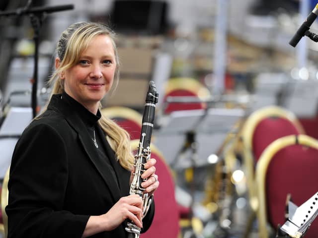 Pictured is: Sgt Natalie Lownds (41) who is leaving the Royal Marines Band Service after 23 years this year and will be going on to study midwifery.