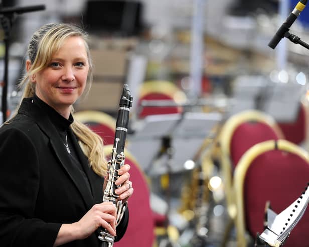 Pictured is: Sgt Natalie Lownds (41) who is leaving the Royal Marines Band Service after 23 years this year and will be going on to study midwifery.