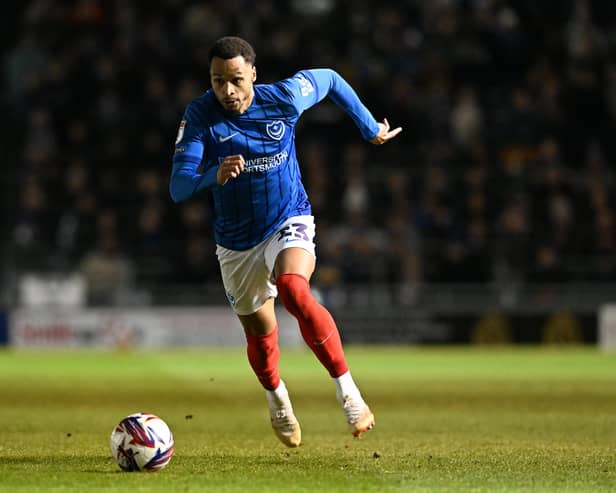 Pompey's Josh Murphy is officially one of the fastest players in world football. Pic: Graham Hunt/ProSportsImages