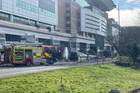 Aftermath of the explosion outside West Quay Shopping Centre