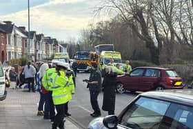Emergency services scrambled to Tangier Road in Baffins, Portsmouth, earlier this morning following a crash.