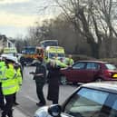 Emergency services scrambled to Tangier Road in Baffins, Portsmouth, earlier this morning following a crash.