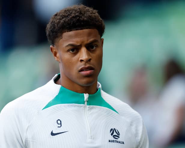 Pompey and Socceroos striker Kusini Yengi. Pic: Getty Images