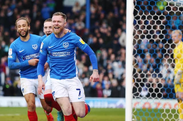 Aiden O'Brien scored five goals in 17 games during a memorable Fratton Park stay which, devastatingly, didn't lead to a new contract. Picture: Joe Pepler
