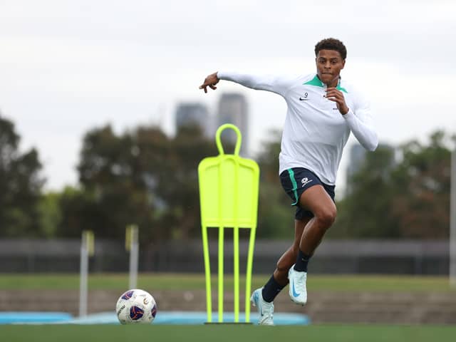 Pompey striker Kusini Yengi is on Socceroos duty with Australia. (Photo by Robert Cianflone/Getty Images)
