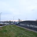 The scene near Heathrow airport terminal 5 which has been shut due to an electrical fire