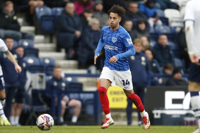 Pompey's Liverpool loanee Kaide Gordon. Pic: Paul Thompson/ProSportsImages
