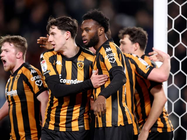 Former Pompey winger Abu Kamara scored the leveller for Hull against Coventry last night.