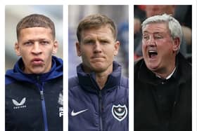From left: Dwight Gayle, Matt Ritchie and Steve Bruce