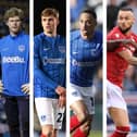 From left to right: Ben Killip, Zak Swanson, Cohen Bramall and Alexander Milosevic all have Pompey deals at a close this summer.
