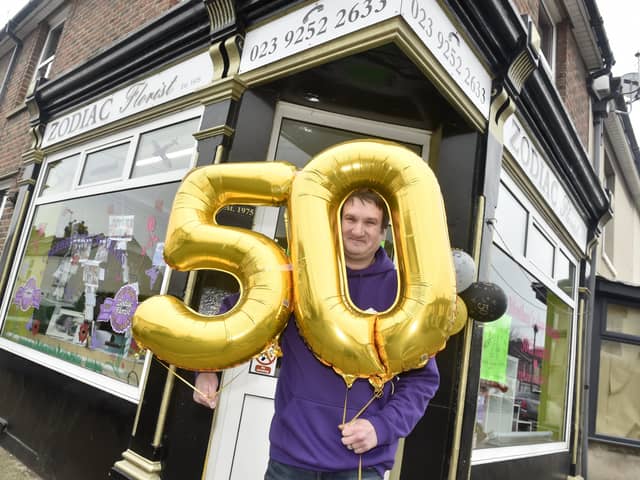 Zodiac Florist in Whitworth Road, Gosport, celebrated their 50th anniversary on Monday, March 24, 2025. 