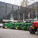 Tractors in Guildhall Square. Picture Gareth Boyes
