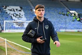 Freddie Potts is on loan at Pompey from West Ham