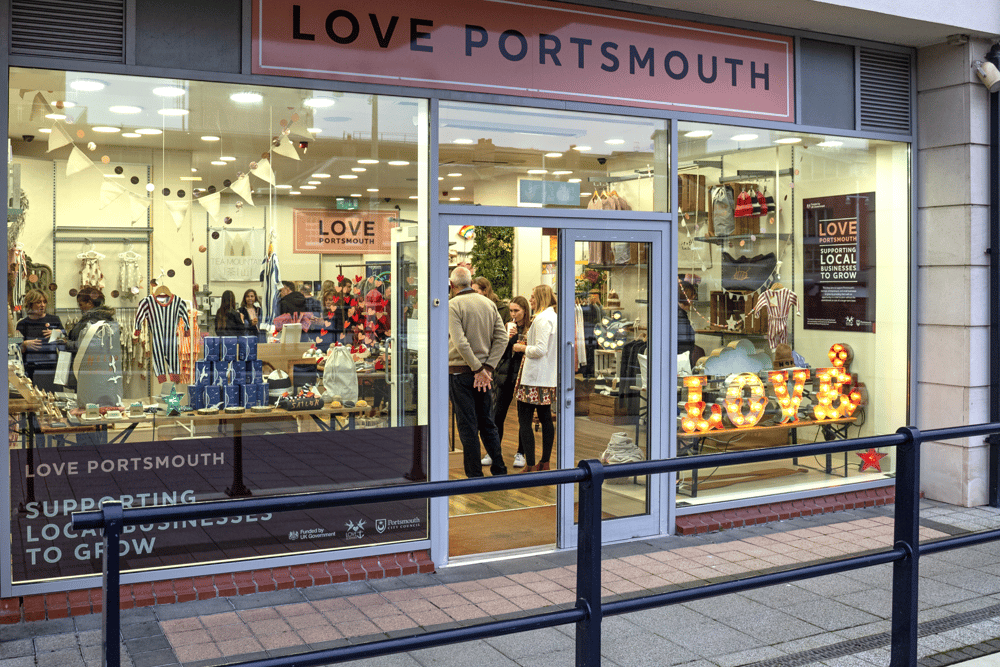 The Love Portsmouth pop-up shop will now be open until the end of June at Gunwharf Quays.