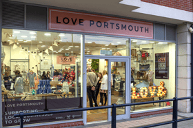 The Love Portsmouth pop-up shop at Gunwharf Quays.