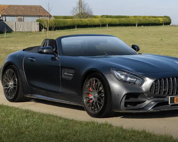 The AMG GT has a huge V8 engine