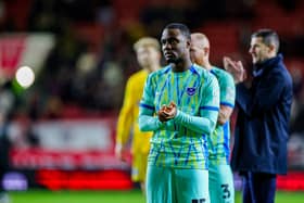 Pompey striker Christian Saydee. Pic: Nigel Keene/ProSportsImages